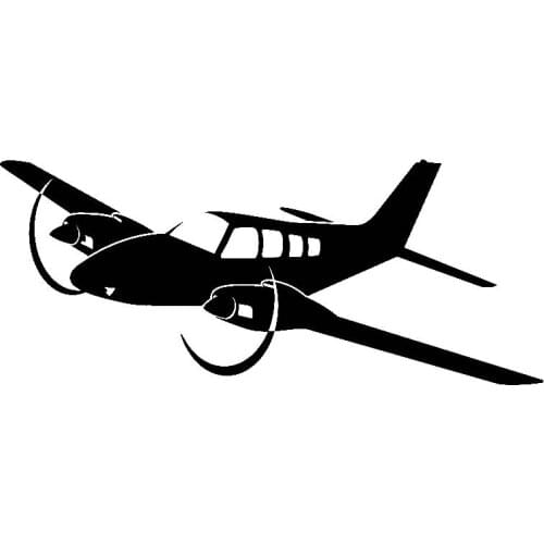 Car Stickers Light and Beautiful Cabin Airplane Original PVC Car Decoration Accessories Stickers Waterproof Black/white,19cm*8cm