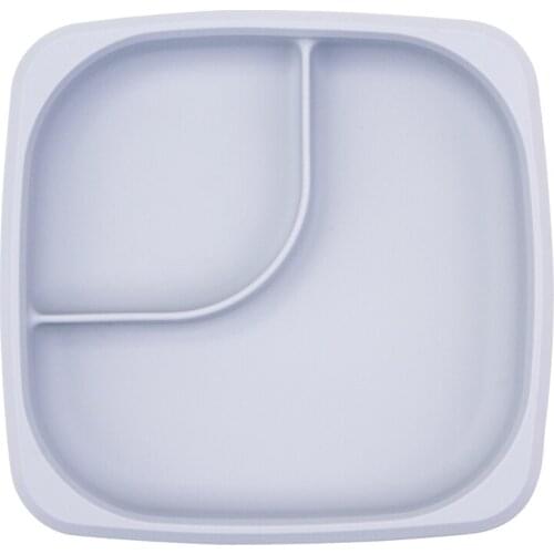 Qshare Baby Dishes for Baby-Led Weaning Cute Table Plates Service Silicone Infant Plate