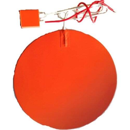 Diameter 400*1.5mm 220V 800W Round Silicone Heater with digital thermostat adhesive 1 side 1000mm lead wire