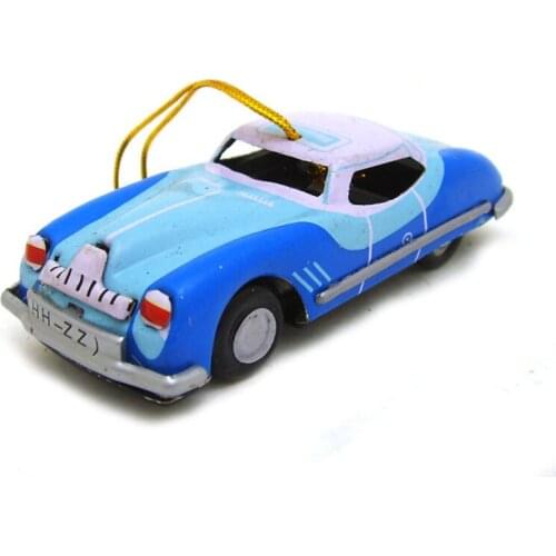Antique Style Childhood Memory Toys Tin toys Metal Racing Car Models Christmas Pendent Decoration