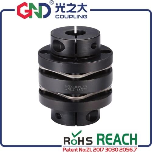 China supplier shaft couplings Steel Stepped GND Double Diaphragms Steps Clamp Series 45# Steel flexible coupler for step motor