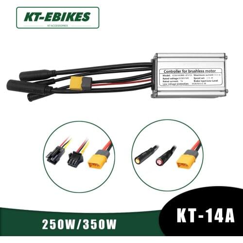 KT e bike controller 36V 48V 14A 250W 350W brushless waterproof ebike electric bicycle controller with lcd3 lcd5 lcd8h