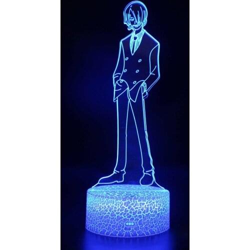 Colorful Touch Remote Control Creative Led Table Lamp Gift Icon Light For Kids Bedside Pirate Wang Lufei Series 3D Night Lamp