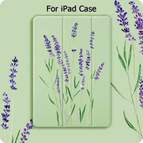 Lavender Soft Case For iPad Mini 5 3 2 Tablet Case Cover Auto Sleep Wake For iPad Pro 2020 Case 7th Generation 11 inch Pro Air 2
