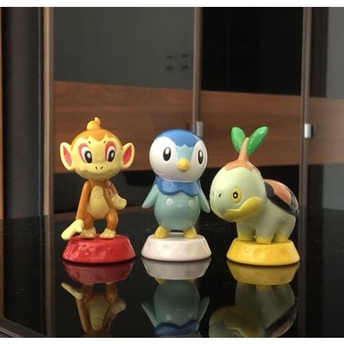 Genuine Pokemon Turtwig Piplup Chimchar Cute Action Figure Model Toys