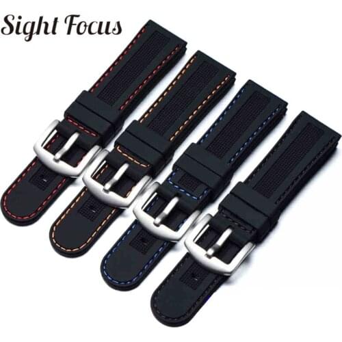 22mm Silicone Rubber Watchband for Seiko Astron GPS Strap Citizen Watch Watch Belts Diver Bands Wristwatch Bracelet Saat Montre