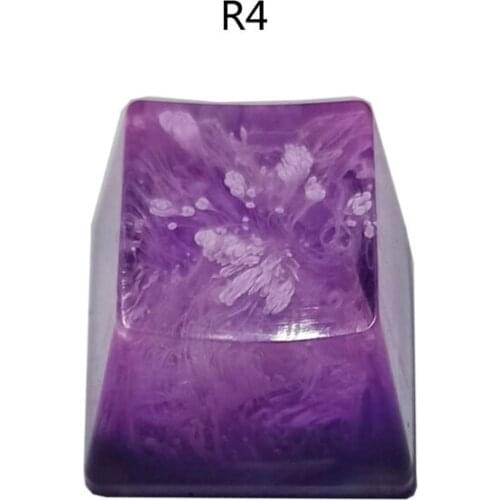 Handmade Customized OEM R4 Profile Resin Keycap Keyboard RGB Snowflake Keycap P9YA