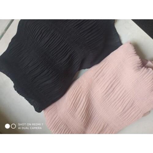 110cm * 135cm light and thin silk scarf made of smooth fish wrinkle yarn elegant 100% natural silk georgette fabric smooth crepe