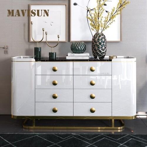 Nordic Post-Modern Side Cabinet Modern Marble Kitchen Storage Locker For Home Restaurant Living Room Simple Wine Tea Cabinet