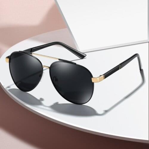 Classic Pilot Polarized Sunglasses Men Vintage Oversize Sun Glasses Women Coating Lens Driving Fishing Eyewear Brown Uv400 Shade