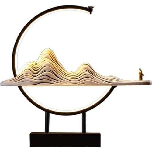 Led Light Chinese Incense Burner Ceramic Smoke Back Flow Antiquity Incense Burner Vintage Retro Encensoir Home Decor EI50IB