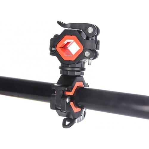 Mountain Bike Light Holder Clip Bicycle Universal LED Light Flashlight Mounting Bracket 360 Degree Rotating Clip