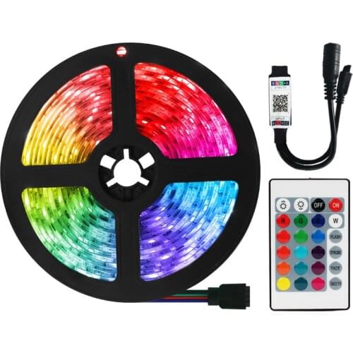 LED Strip Lights RGB 5050 Waterproof Flexible Ribbon DC 12V 2835SMD Wifi Tape Diode Bedroom luces Led Decoration Bluetooth Light