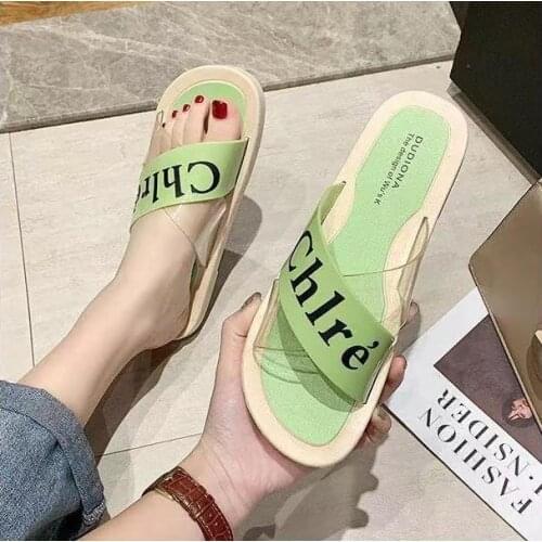 Women Flat Slippers Wear 2020 Summer New Fashion Ladies Outdoors Slides Wild Thick Bottom Beach Slip on Female Flat Slippers