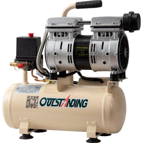 Air compressor 8L-550W silent oil-free air pump inflatable pound air compressor dental carpentry painting portable air pump