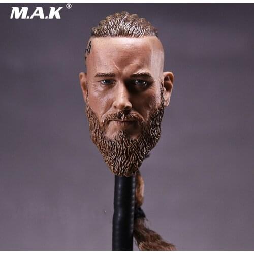 1/6 Scale Male Head Sculpt Viking Travis Braid Ancient Solider Head Carving Model For 12 inches Body Figures