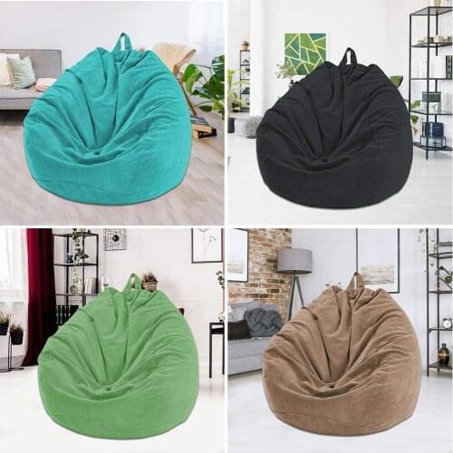 10 Color Lazy Sofas Cover Chairs Cover with Inner Liner Warm Corduroy Lounger Seat Bean Bag Pouf Puff Couch Tatami Living Room