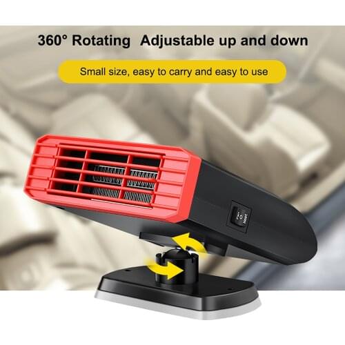 12V/24V 150W Car Vehicle Cooling Fan Hot Warm Heater Windscreen Demister Defroster 2 In 1 Portable Auto Car Van Heater