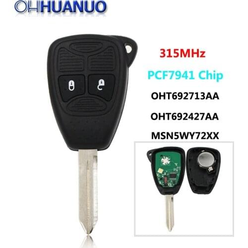 2 Button Remote Key for Chrysler 315MHz OHT692713AA-OHT692427AA-MSN5WY72XX-PCF7941