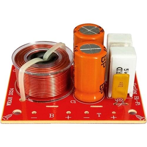 80W 2 Way Hi-Fi Audio Speaker Frequency Divider Speaker Audio Crossover Filters 71*51MM