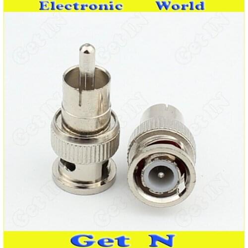 20pcs-200pcs Q9/BNC Video Adapter Connector Converting BNC Male to AV Male/ BNC to RCA Male