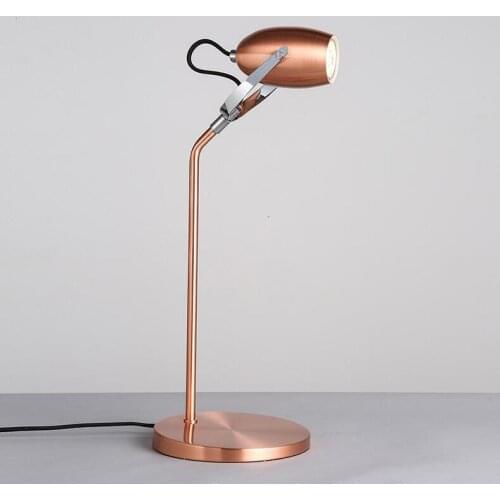 27 Good Quality Factory Wrought Iron Table Lamp E Led Bulb Adjustable Rose Gold Housing Shade Desk Lighting Deco Chambre Fille