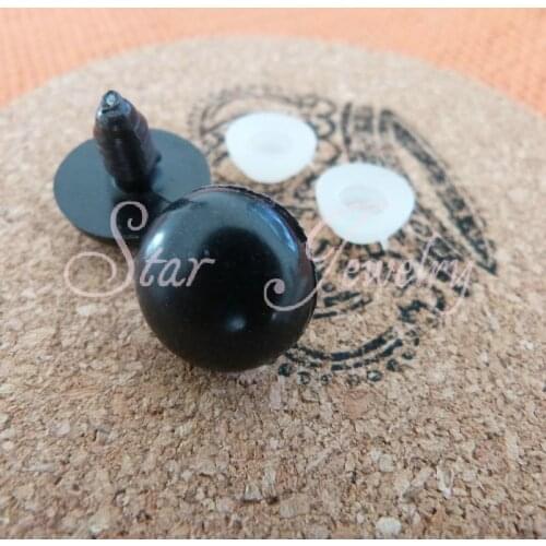 30pcs! 30mm black color plastic toy eyes with white washers (not 30pair)/1.18"