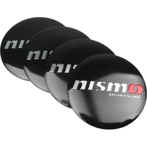 4PCS 3D Nismo LOGO Tire Wheel Center Hub Caps Waterproof Sticker Decals For Nissan NOTE X-TRAIL Murano Altima Sylphy