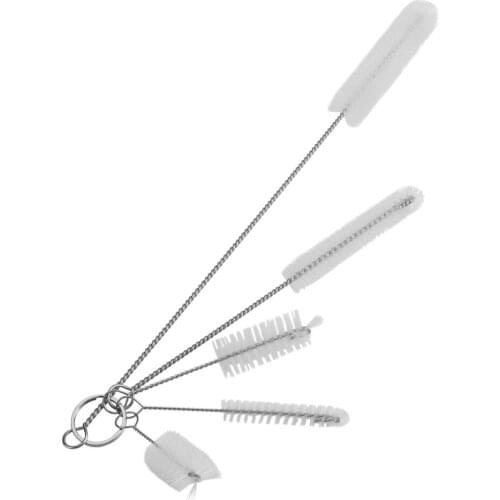 5Pcs Stainless Steel Washing Brush for Cleaning Aquarium Fish Tank Filter Water Pump Tube Aquarium Washing Tank Cleaning Brush