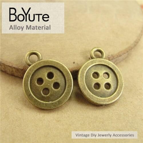 BoYuTe (100 Pieces/Lot) 13*16MM Zinc Alloy Antique Bronze Plated Clasp Charms for Jewelry Making Diy Handmade Accessories