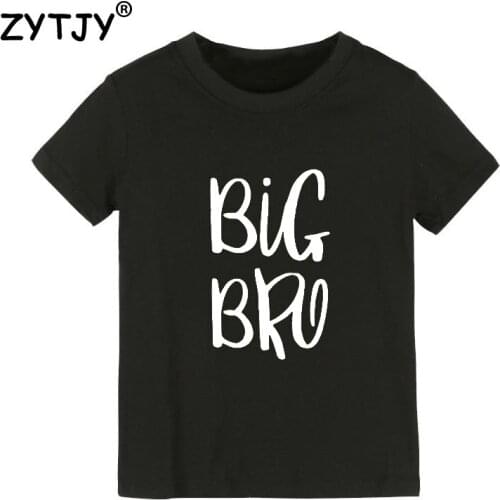 Big Bro Letters Print Kids tshirt Boy Girl t shirt For Children Toddler Clothes Funny Top Tees Drop Ship Y-98
