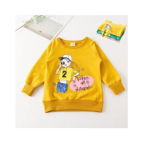 Childrens Clothing Baby Girl Print T Shirt Kids Boys Long Sleeve O-neck Sweatshirt Kids Pullovers Top Tees Toddler Casual Tees