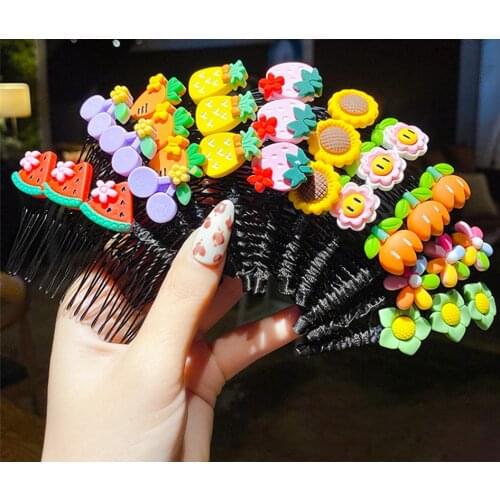 Childrens hair hair finishing hairpin girls lovely hair comb bang head little girl clip strip hair comb my hair