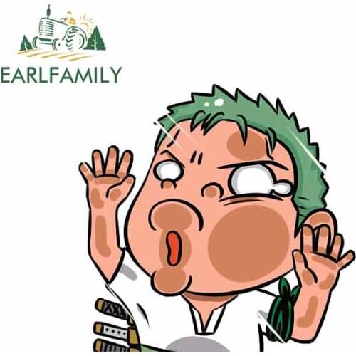 EARLFAMILY 13cm x 12.7cm for Soro Anime Car Stickers Oem Vinyl JDM Bumper Trunk Truck Graphics Waterproof Fine Decal Cartoon