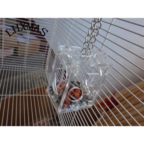 Eco-Friendly Bird Feeding Box Parrot Pet Developmental Toys Foraging Feeder Birds Hanging Toys D178