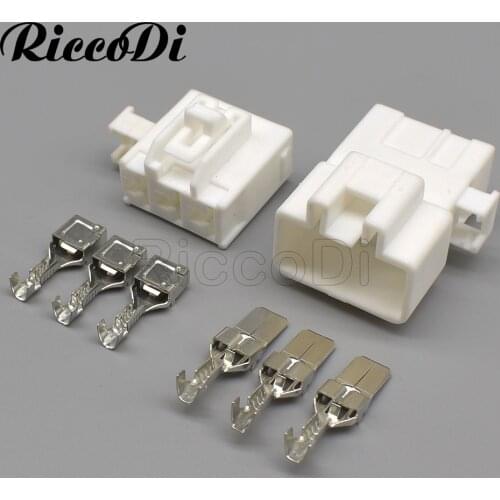 1/5/10/20Kit Set White 3 Pin Auto 7.8mm Series High-power Automobile Wire Harness Male Female Connector 7282-3030 7283-3030