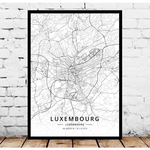 Luxembourg Map Poster