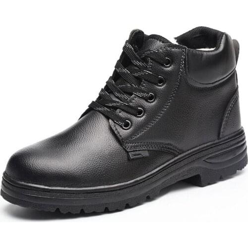 Safety Shoes Cap Steel Toe Safety Shoe Boots For Man Work Shoes Men Waterproof Size 12 Footwear Winter Wear-resistant GXZ007