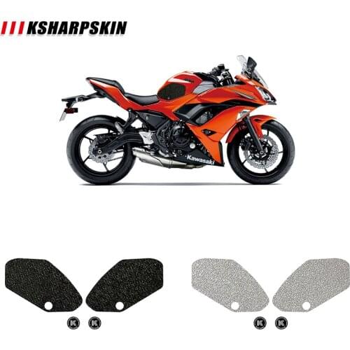 Motorcycle tank grip fuel tank traction pad side knee grip protector KSHARPSKIN for KAWASAKI 17-18 NINJA 650 ABS KRT EDITION