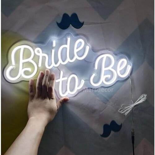 Bride To Be Neon Sign Light Led Custom Party Wedding Decoration Mariage Diy Wall Decor Bridesmaid Gift Decor Anniversaire Fille