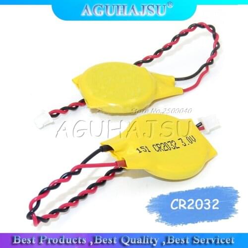 Notebook motherboard battery Yellow cable CR2032 battery Notebook 3V 1.25 plug CMOS motherboard battery button