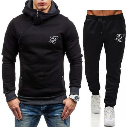 2021 SikSilk New Mens Womens Couple Fashion Hoodie + Sweatpants Suit Candy Color Pullover Spring Autumn Must-Have Hoodie+8