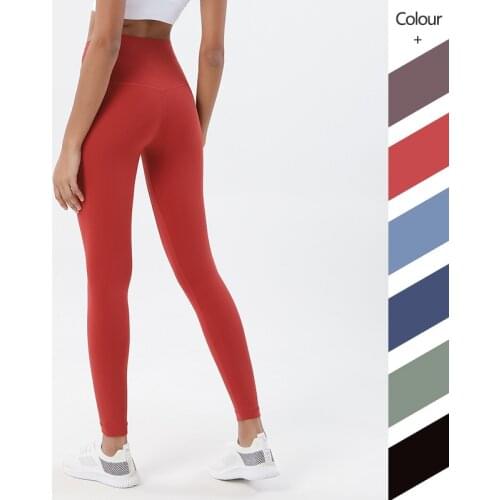 New Nude Lulu Pilates Yoga Pants High Waist Hip Lift Running Fitness Pants Sports Leggings Women Push Up Tights Gym Sportswear