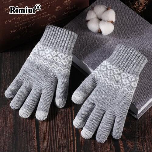Rimiut New Arrive Casual Thick Warm Unisex Gloves Autumn Winter Skiing Touch Screen Useful Gloves Fashion Students hand Gloves