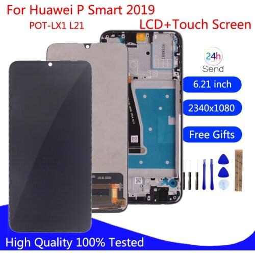 Original For Huawei P Smart 2019 LCD Display Touch Replacement p smart (2019) LCD Mobile Screen LCD Repair Parts+Frame