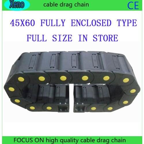 Free Shipping 45x60 1 Meters Fully Enclosed Type Plastic Cable Drag Chain Wire Carrier
