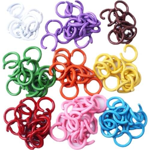 Pop Color Paint Open Circle DIY Jewelry Accessories Connect Lobster Buckle Keychain Earrings Pendant Accessory Unisex Jewelry