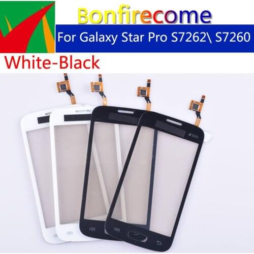 10pcs\lot For Samsung Galaxy Star Pro S7262 GT-S7262 S7260 GT-S7260 Touch Screen Panel Sensor Digitizer Glass Touchscreen NO LCD