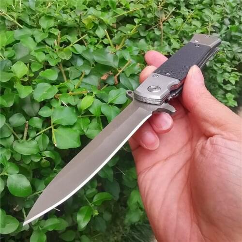 Folding Knife 8CR13MOV Blade G10 Handle Tactical Pocket Knives EDC knife for Camping Hunting Survival Outdoor Activities Mens