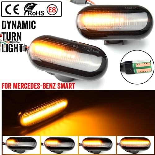 2pcs Flowing Water Indicator LED Side Marker Turn Signal Light For mercedes-benz Smart FORTWO Coupe (453) Cabriolet (453)